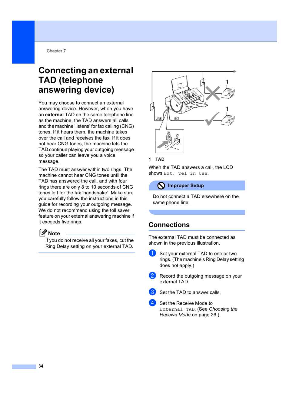 Connections | Brother IntelliFAX 1360 User Manual | Page 42 / 114