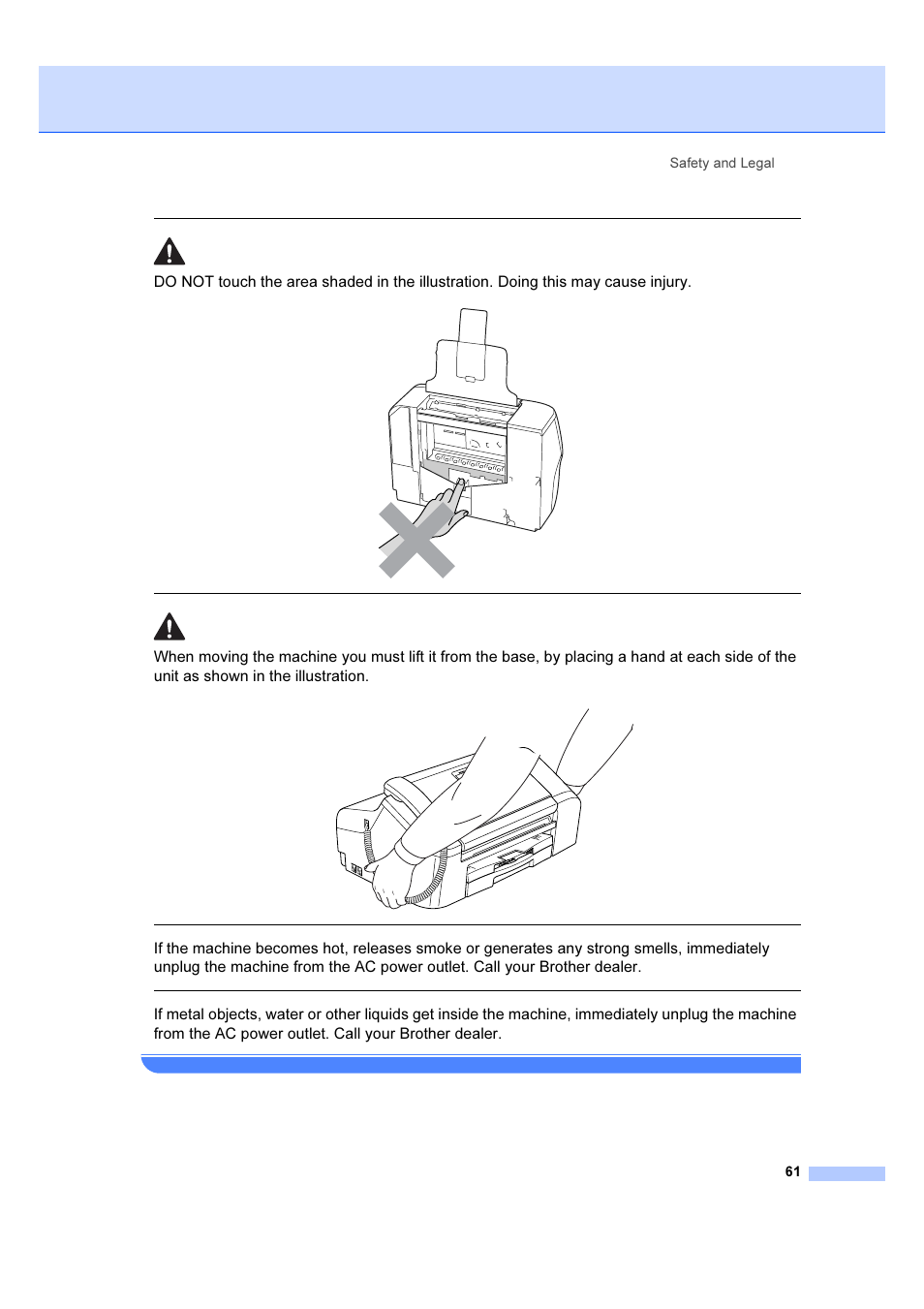 Safety and legal 61 | Brother IntelliFAX 1360 User Manual | Page 69 / 114