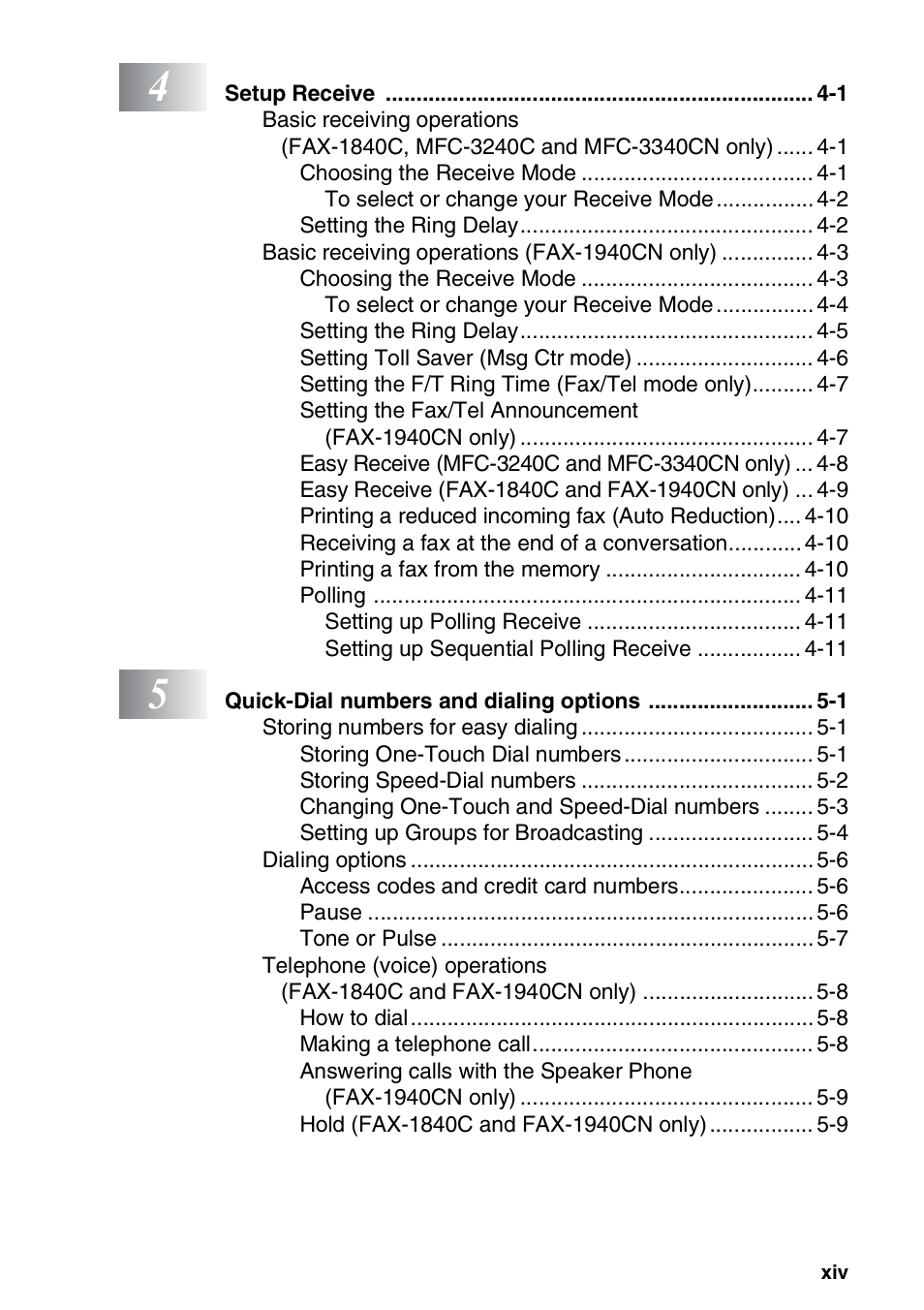 Brother FAX 1840C User Manual | Page 16 / 231