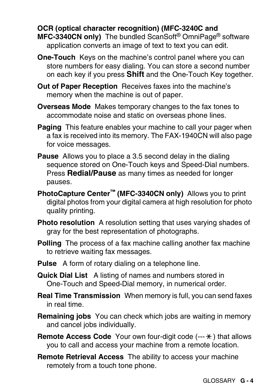 Brother FAX 1840C User Manual | Page 206 / 231