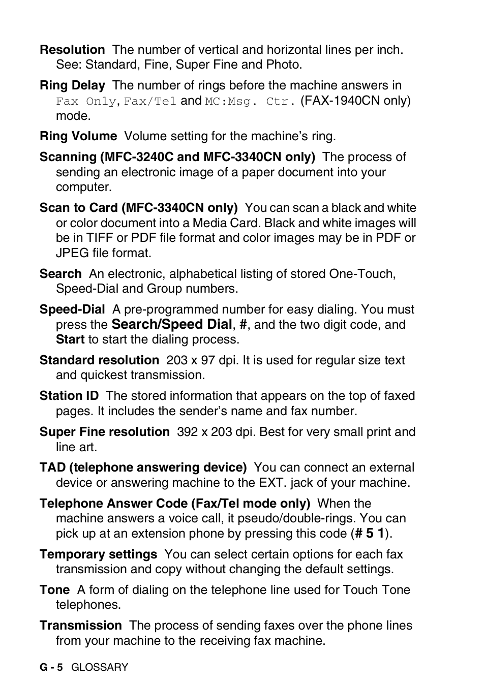Brother FAX 1840C User Manual | Page 207 / 231
