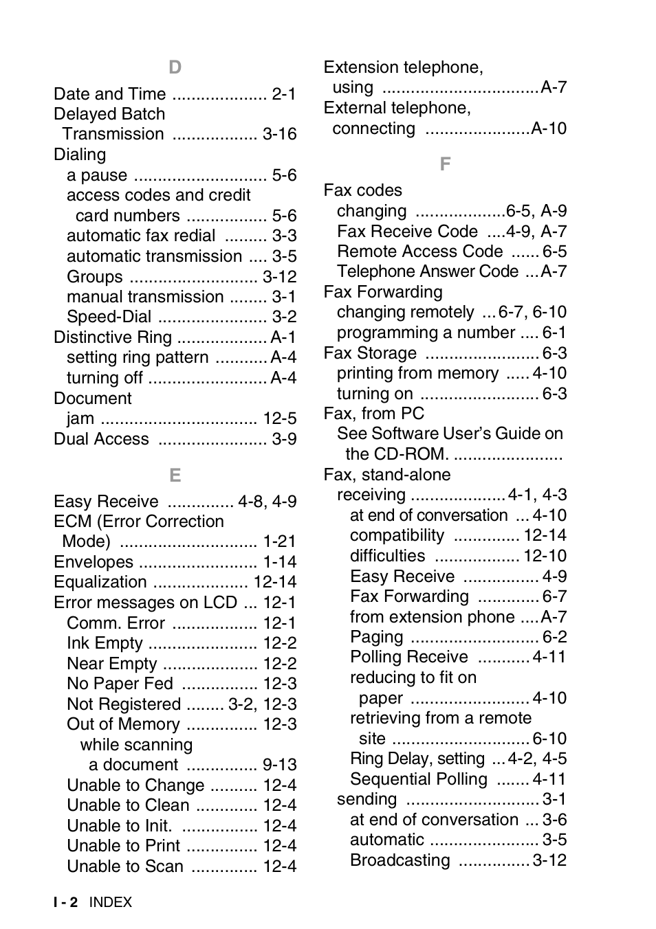 Brother FAX 1840C User Manual | Page 221 / 231