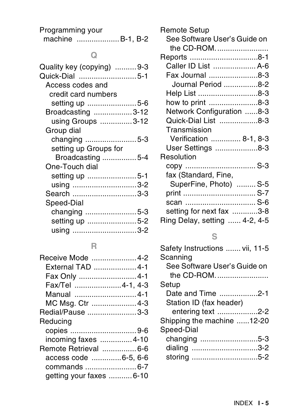 Brother FAX 1840C User Manual | Page 224 / 231