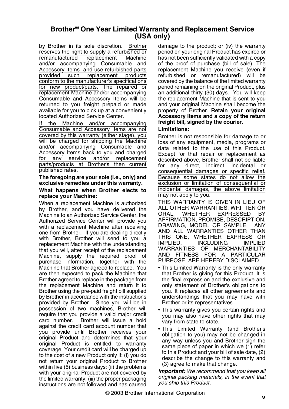 Brother | Brother FAX 1840C User Manual | Page 7 / 231