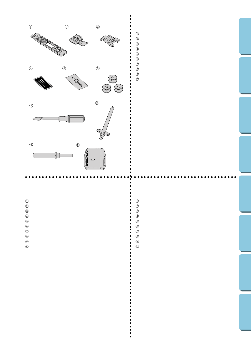 Accessories, Accesorios, Accessori | Brother XL-5032 User Manual | Page 11 / 83