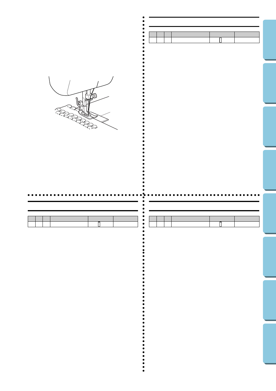 Shell tuck stitching, Puntada alforza derefuerzo, Punto orlo conchiglia | Brother XL-5032 User Manual | Page 49 / 83