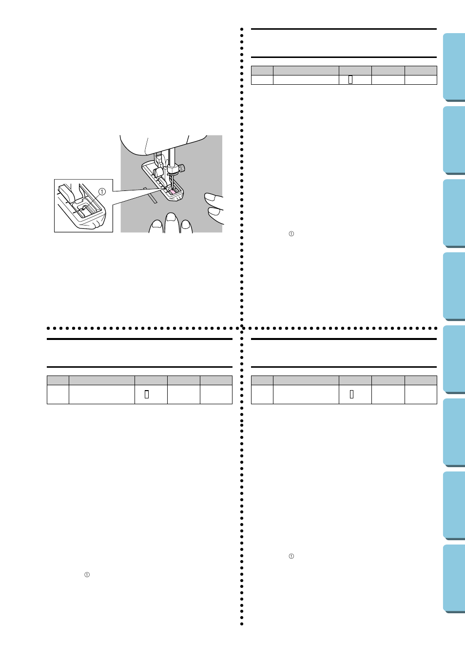Making a buttonhole (xl5010 only), Para coser ojales (solo xl5010), Esecuzione di asole (solo mod. xl5010) | Brother XL-5032 User Manual | Page 57 / 83