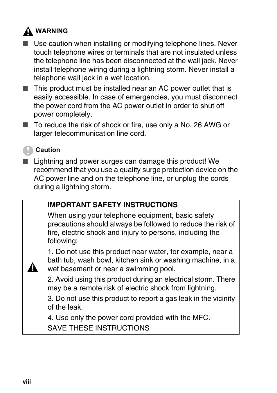 Brother MFC-5440CN User Manual | Page 10 / 211