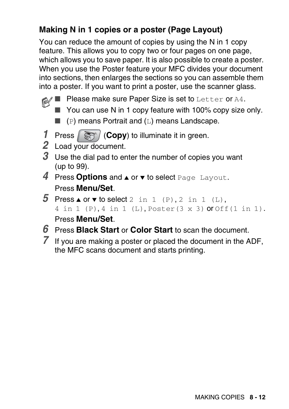 Brother MFC-5440CN User Manual | Page 100 / 211