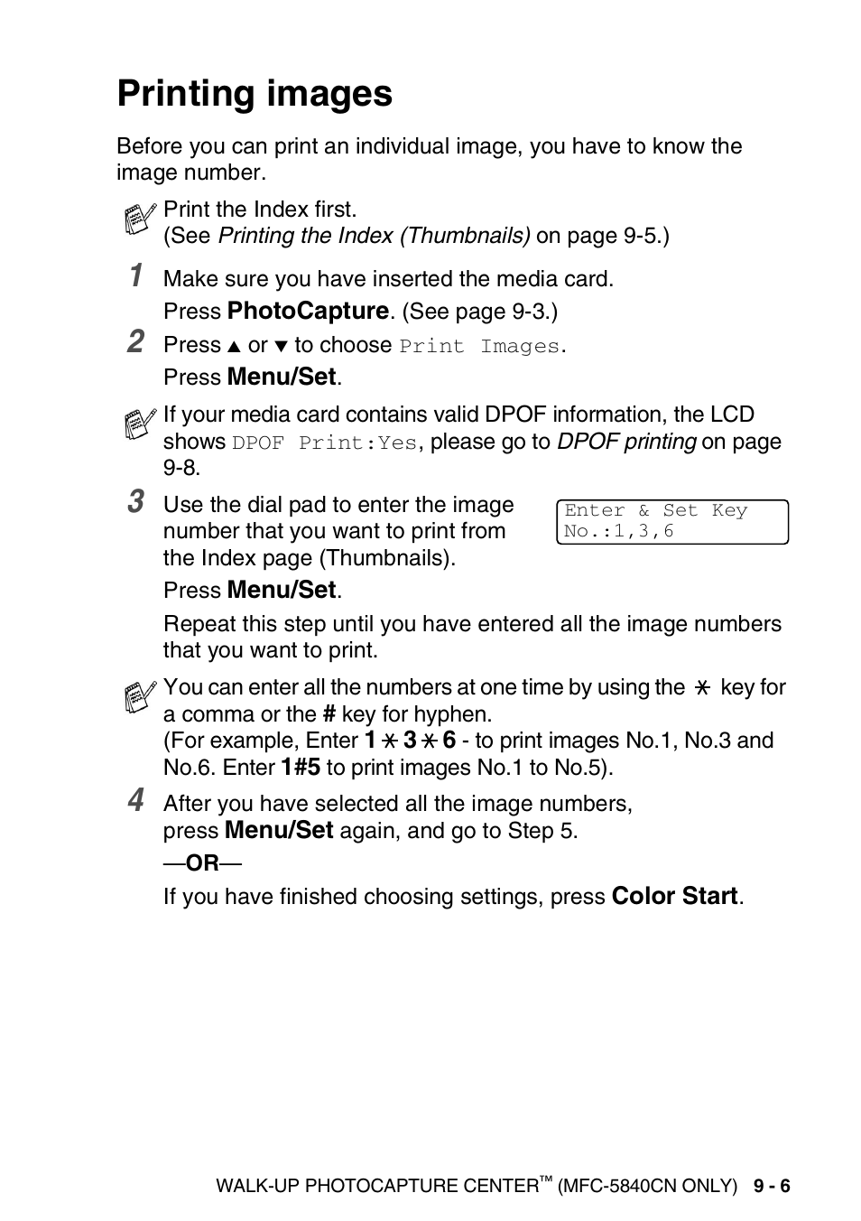 Printing images, Printing images -6 | Brother MFC-5440CN User Manual | Page 112 / 211