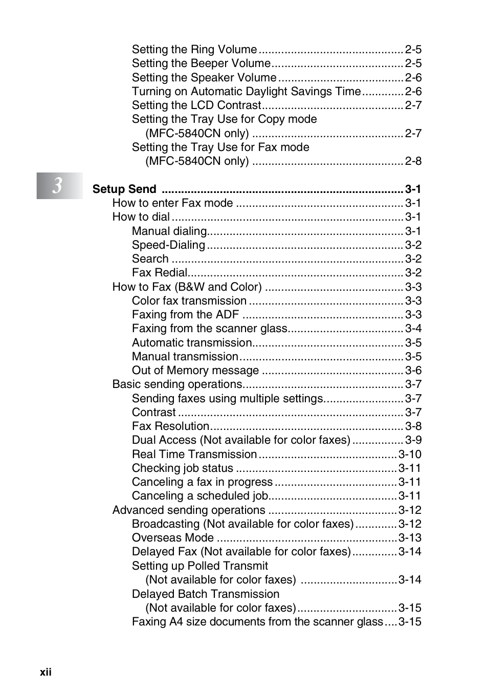 Brother MFC-5440CN User Manual | Page 14 / 211