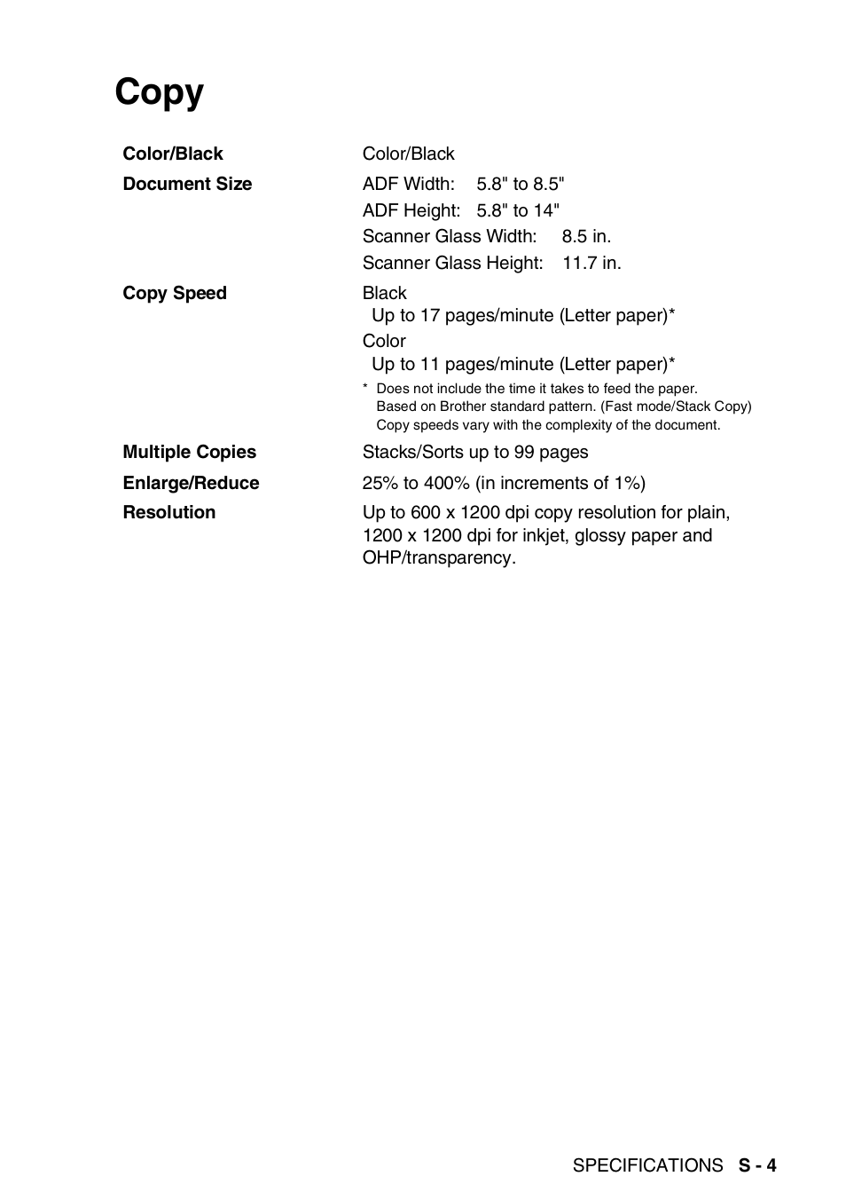 Copy | Brother MFC-5440CN User Manual | Page 194 / 211