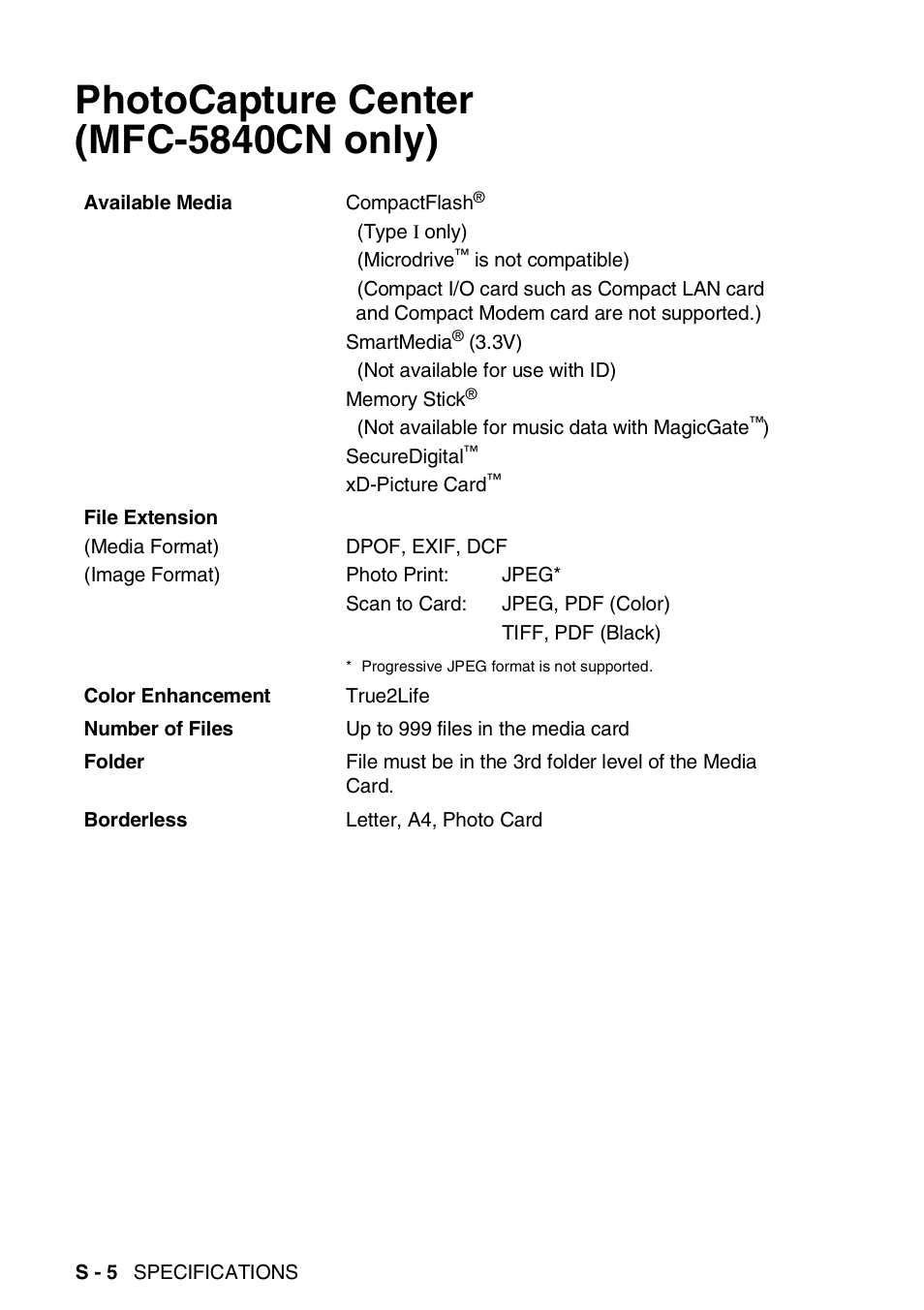 Photocapture center (mfc-5840cn only) | Brother MFC-5440CN User Manual | Page 195 / 211