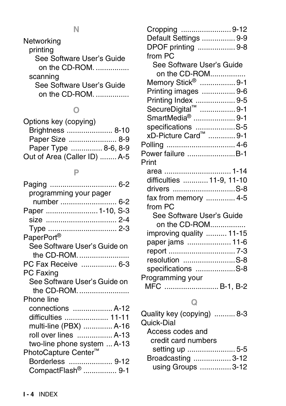 Brother MFC-5440CN User Manual | Page 205 / 211