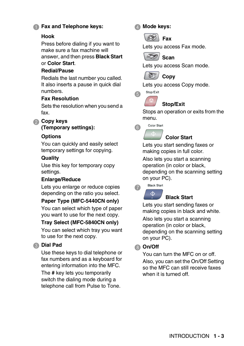 Brother MFC-5440CN User Manual | Page 22 / 211