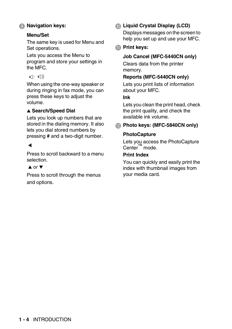 Brother MFC-5440CN User Manual | Page 23 / 211