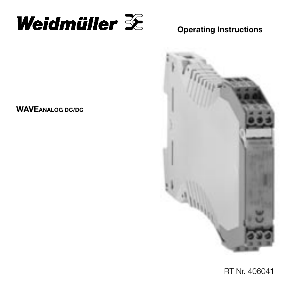 Weidmuller WAVE Analog DC/DC User Manual | 7 pages