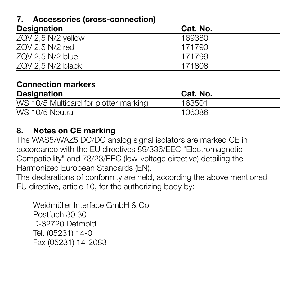 Weidmuller WAVE Analog DC/DC User Manual | Page 6 / 7