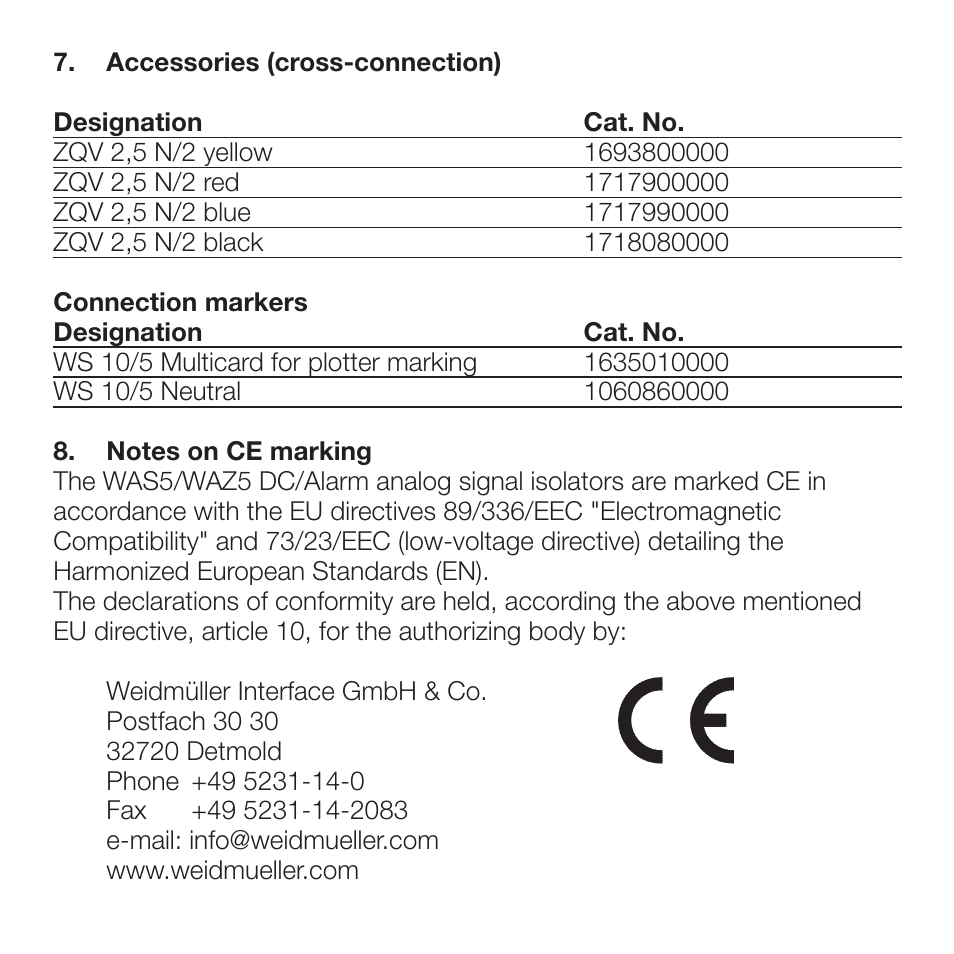 Weidmuller WAVE Analog DC Alarm User Manual | Page 10 / 10