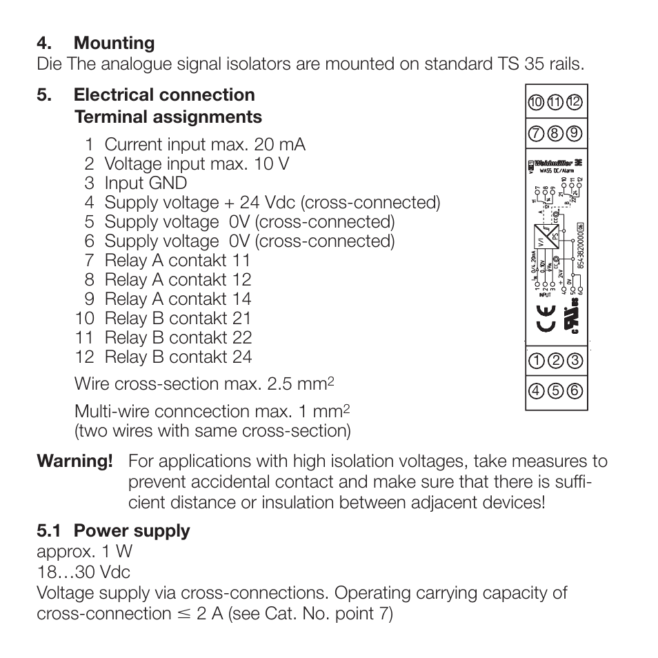 Weidmuller WAVE Analog DC Alarm User Manual | Page 8 / 10