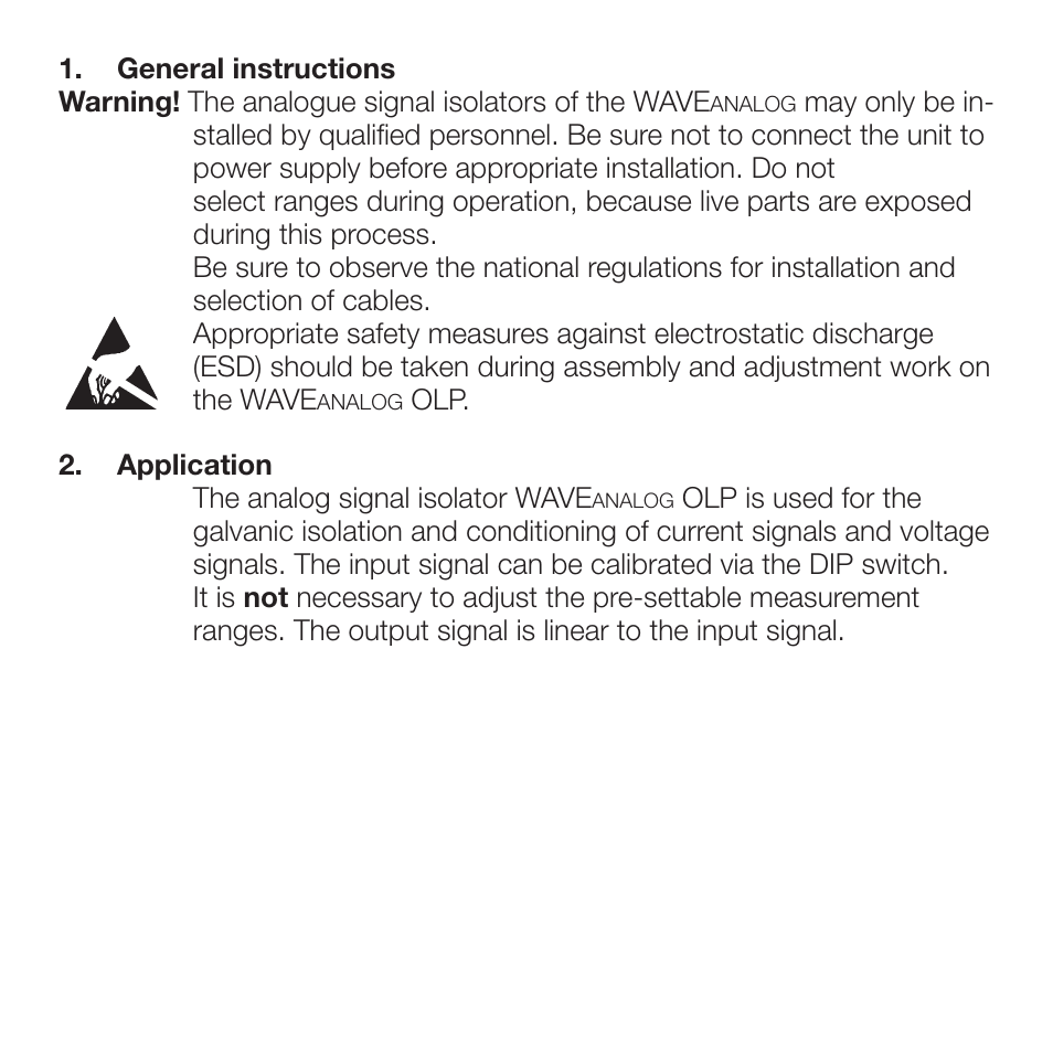 Weidmuller WAVE Analog OLP User Manual | Page 3 / 7