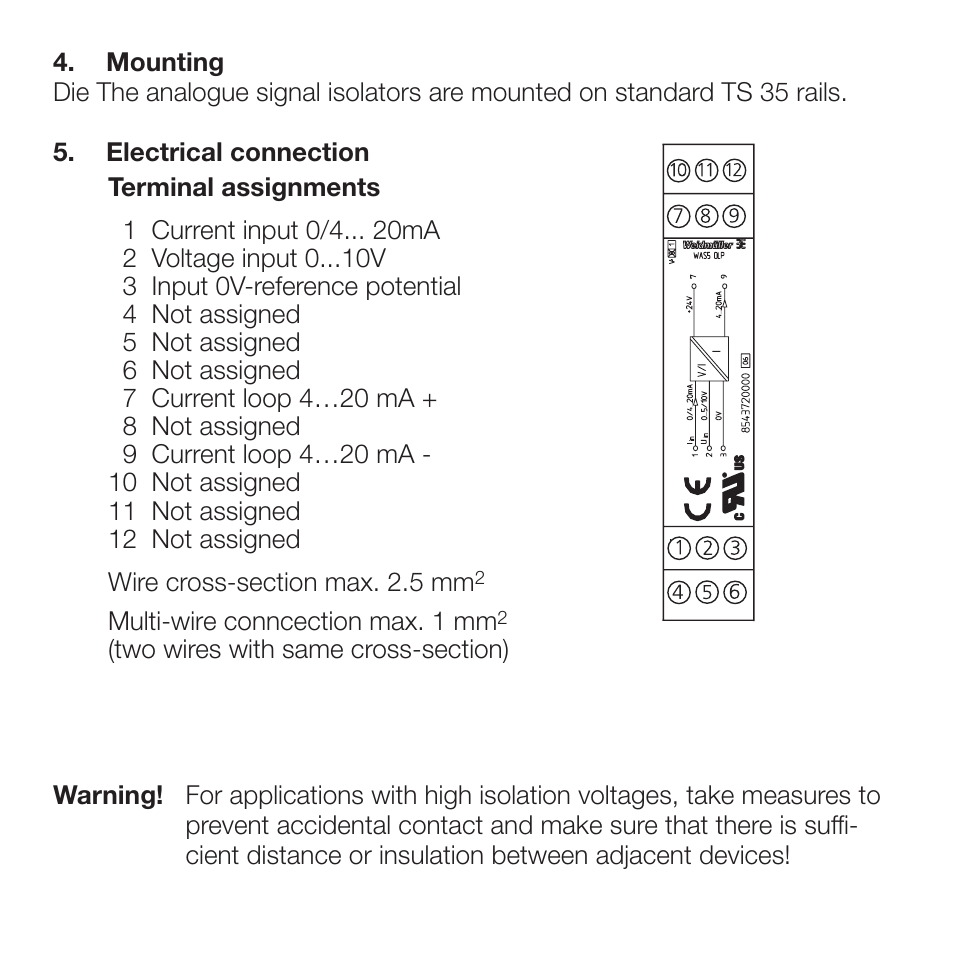 Weidmuller WAVE Analog OLP User Manual | Page 5 / 7