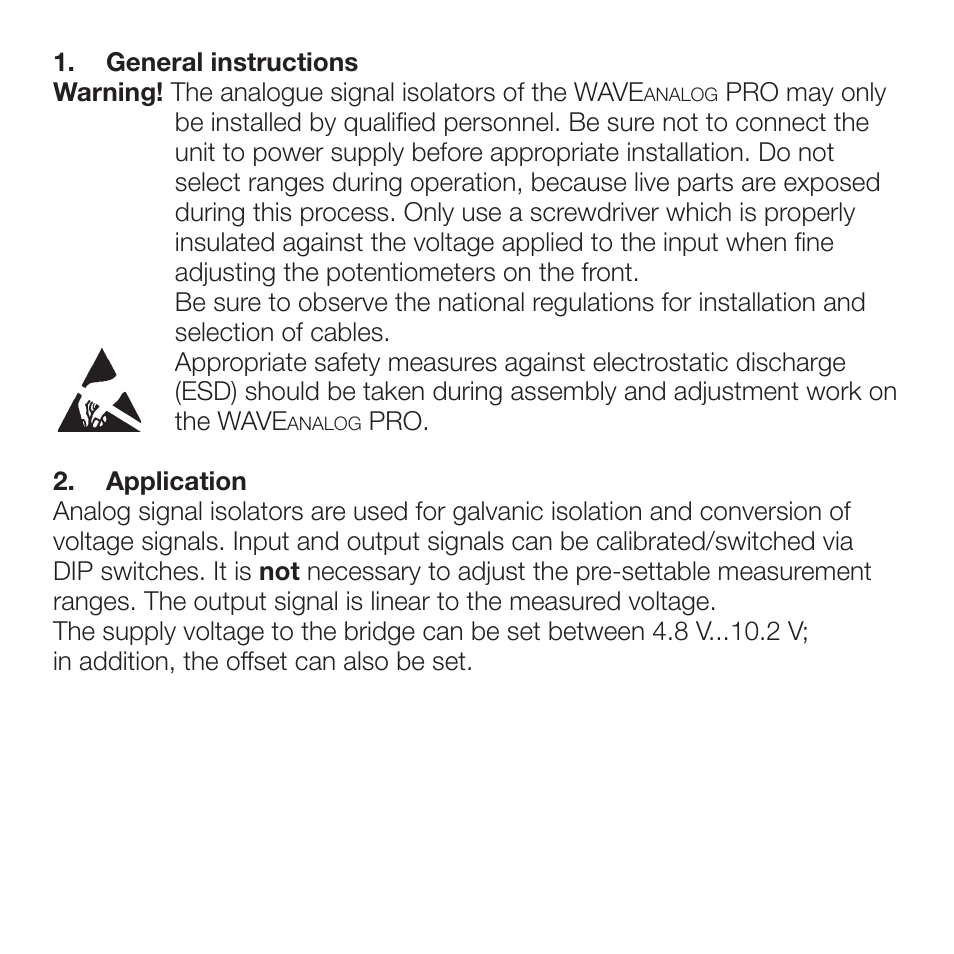 Weidmuller WAVE Analog PRO Bridge User Manual | Page 3 / 9