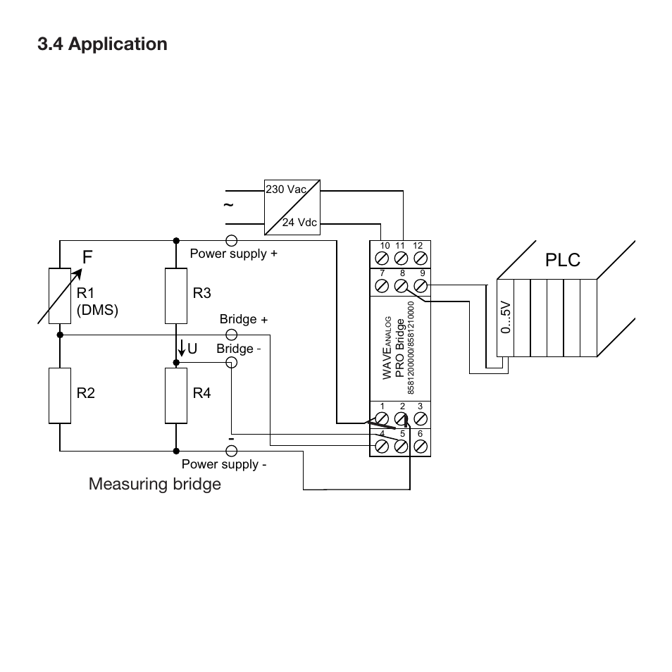 4 application, Measuring bridge | Weidmuller WAVE Analog PRO Bridge User Manual | Page 6 / 9