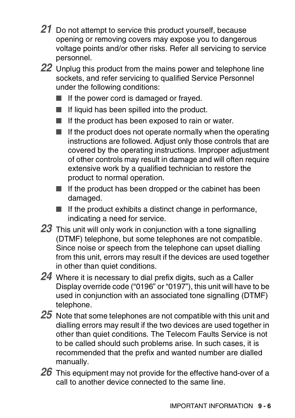 Brother FAX-3240C User Manual | Page 108 / 192