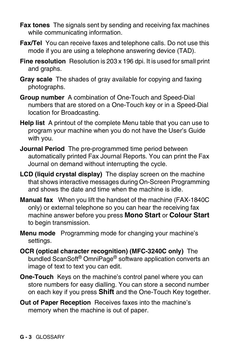 Brother FAX-3240C User Manual | Page 173 / 192