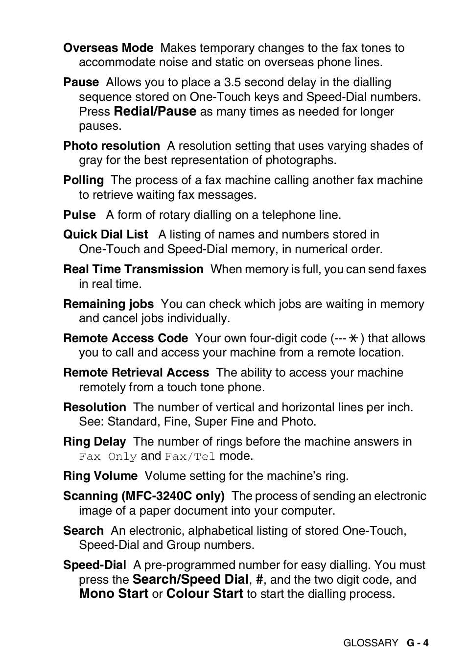 Brother FAX-3240C User Manual | Page 174 / 192
