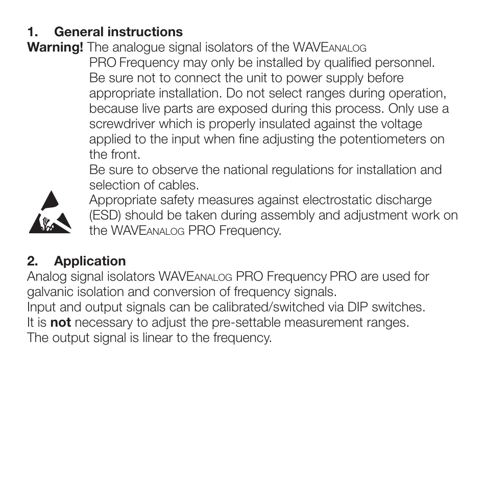Weidmuller WAVE Analog PRO Frequency User Manual | Page 3 / 15