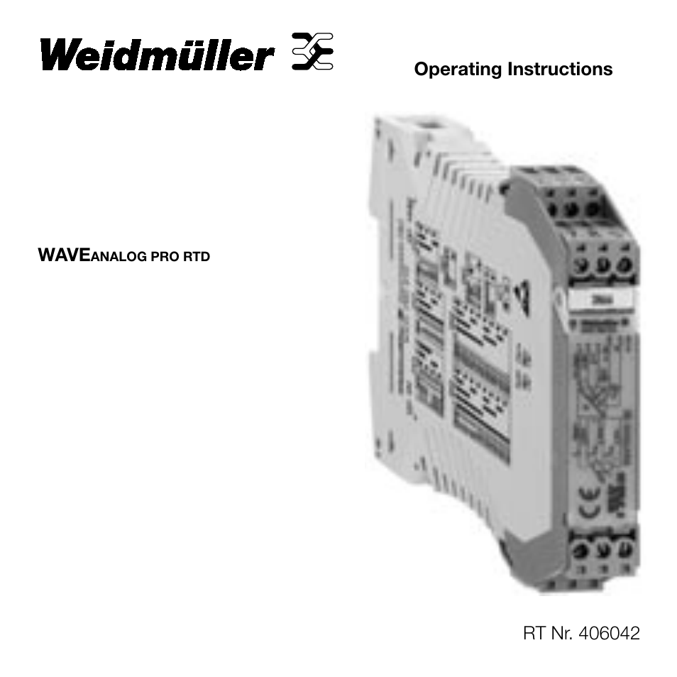 Weidmuller WAVE Analog PRO RTD User Manual | 13 pages