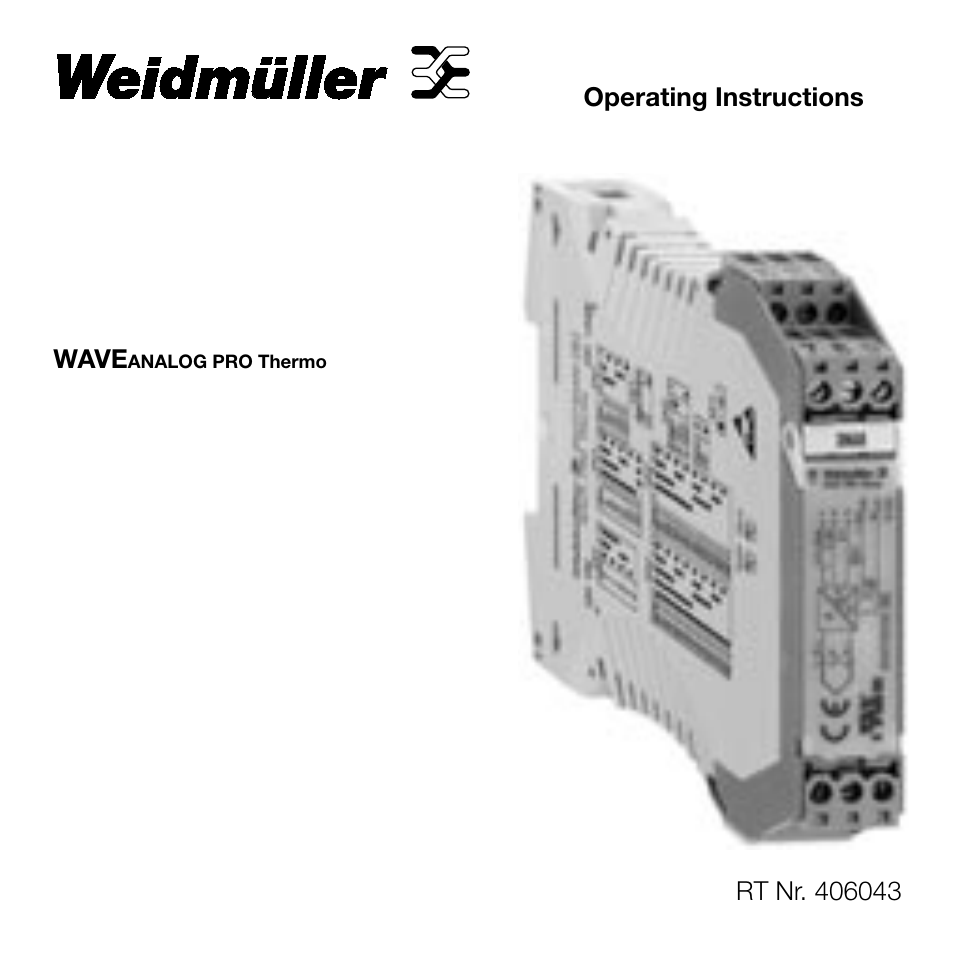 Weidmuller WAVE Analog PRO Thermo User Manual | 13 pages
