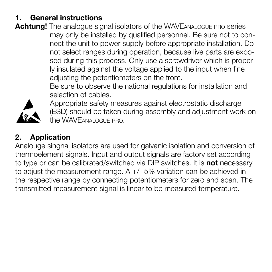 Weidmuller WAVE Analog PRO Thermo User Manual | Page 3 / 13