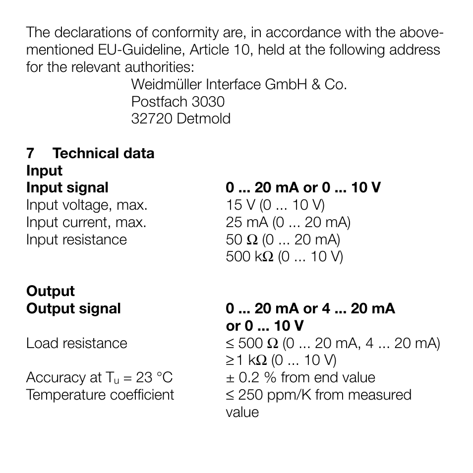 Weidmuller DC/DC CCC DC - with voltage supply on both sides User Manual | Page 5 / 8