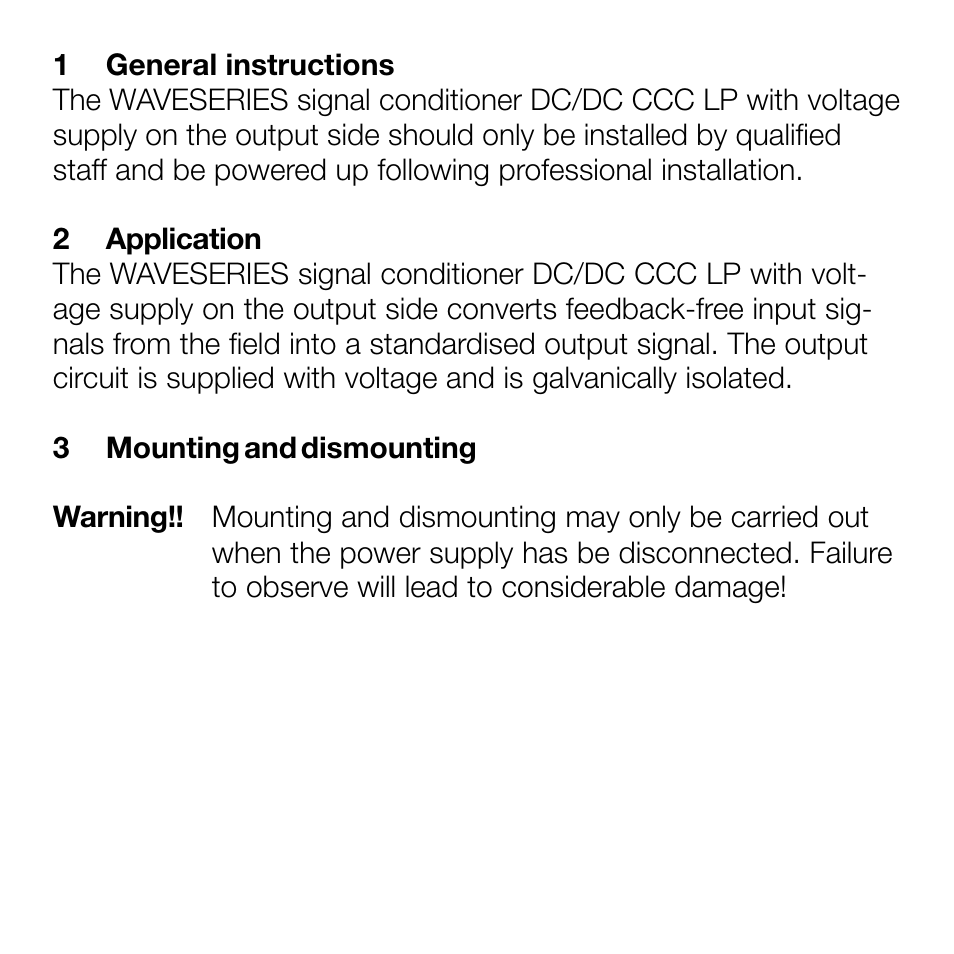 Weidmuller DC/DC CCC LP - with voltage supply on the output side User Manual | Page 2 / 8