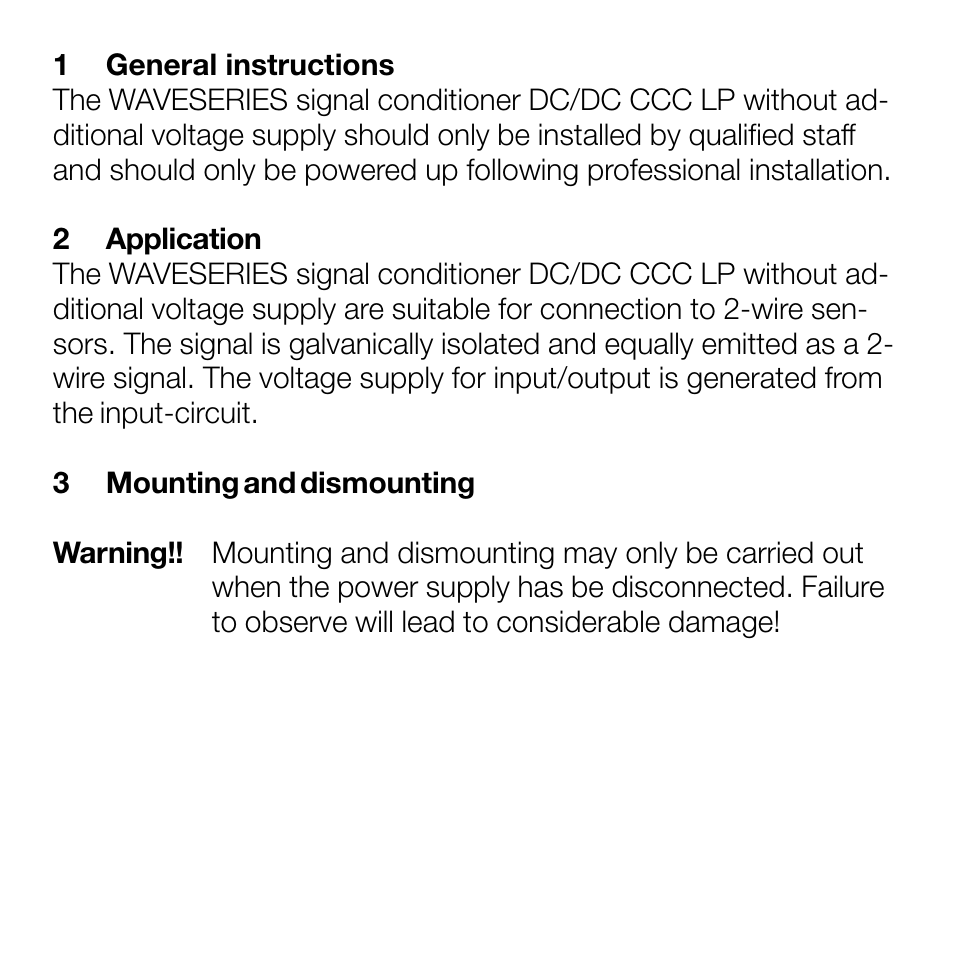 Weidmuller DC/DC CCC LP - without additional voltage supply User Manual | Page 2 / 8