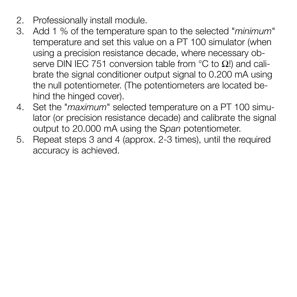 Weidmuller PT 100/3 sig conditioners for current output User Manual | Page 6 / 14