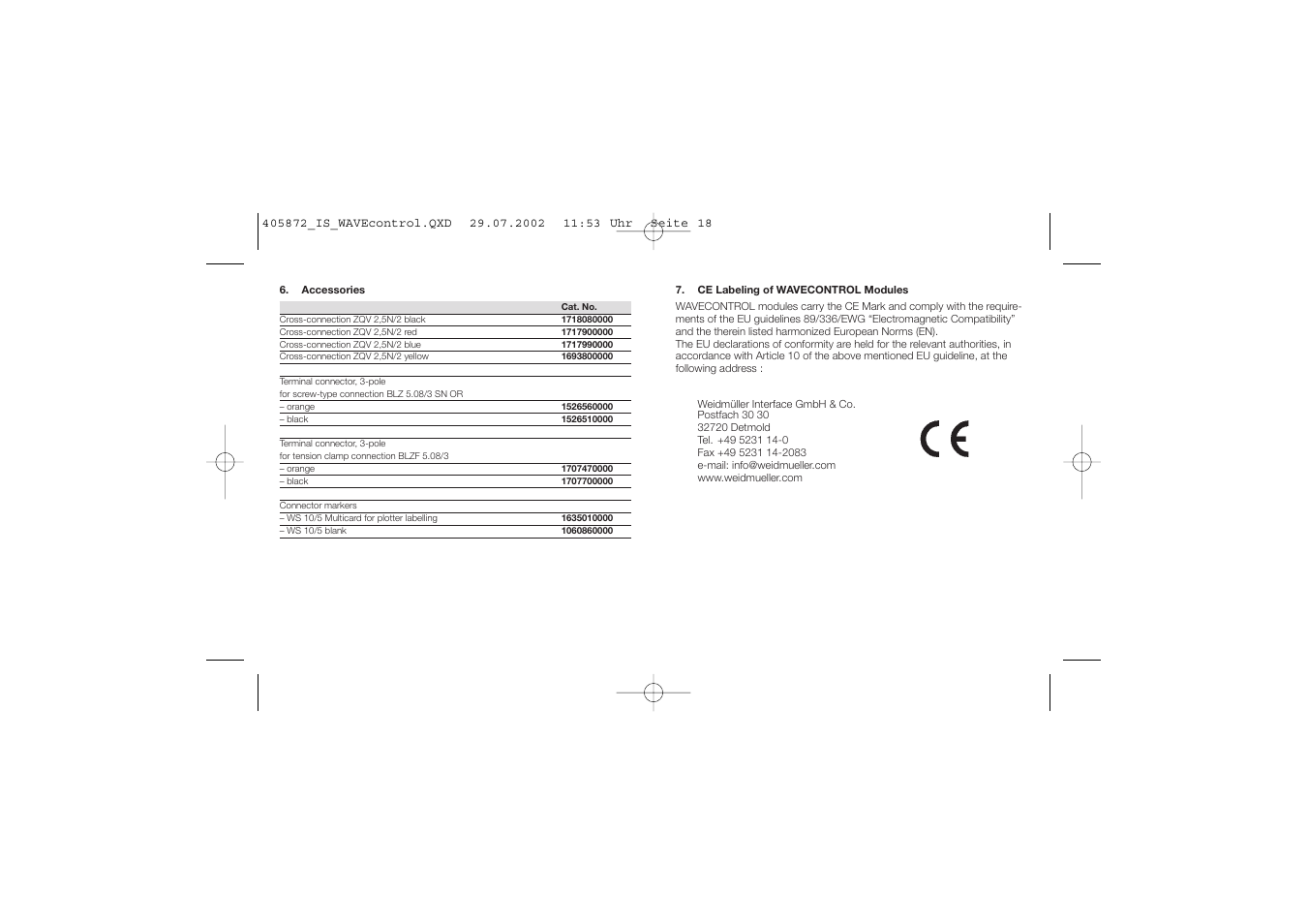 Weidmuller WAVE Control: Current Monitoring Module User Manual | Page 6 / 6