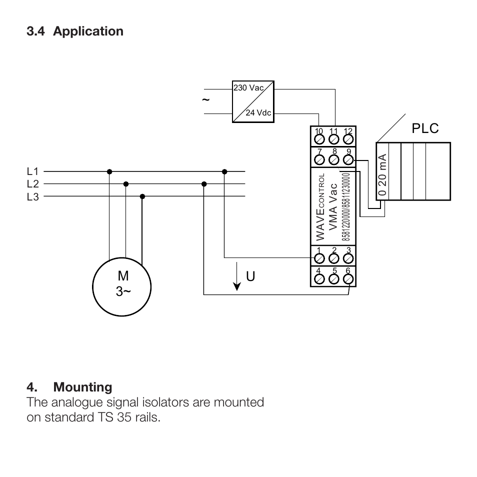 M 3~ u plc | Weidmuller WAVE Control: VMA Vac Voltage-Monitoring Module User Manual | Page 6 / 9