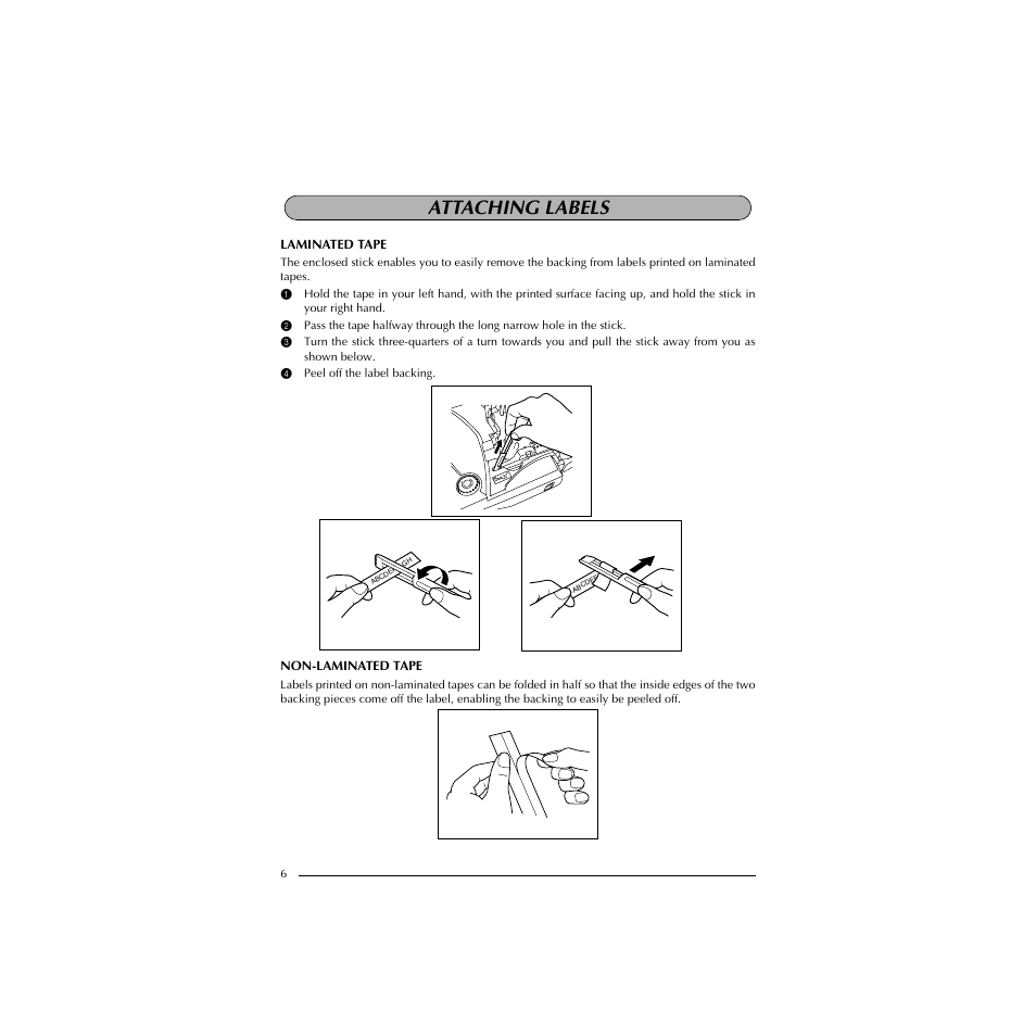 Attaching labels | Brother HL-1850 User Manual | Page 10 / 71
