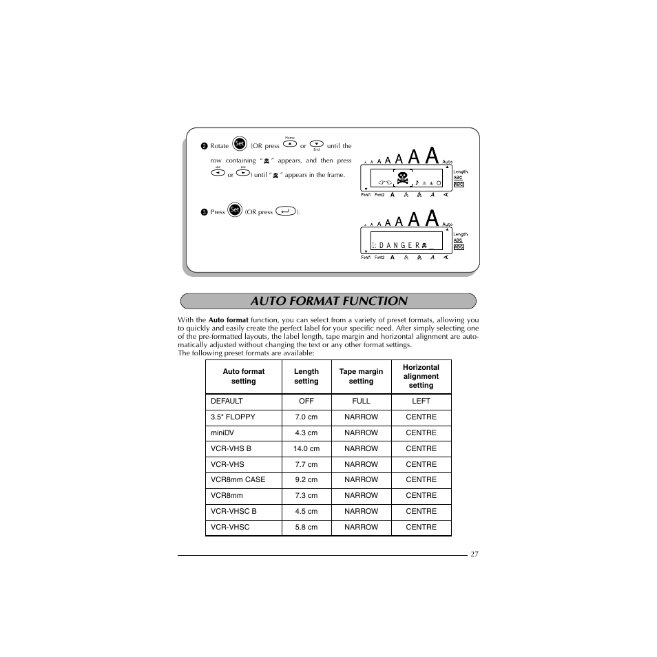 Auto format function | Brother HL-1850 User Manual | Page 31 / 71