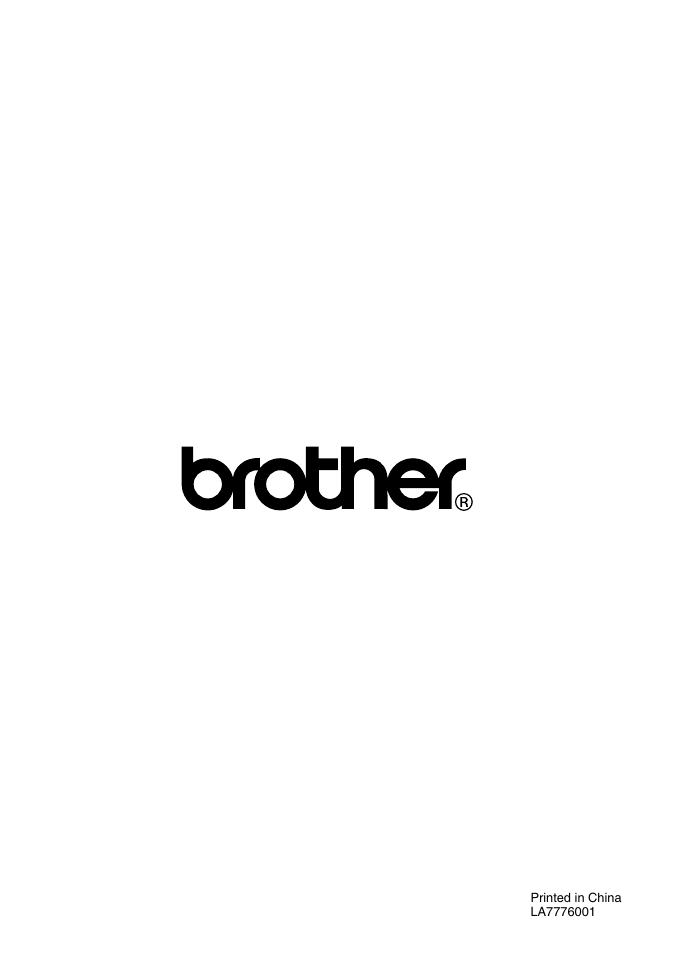 Brother HL-1850 User Manual | Page 71 / 71