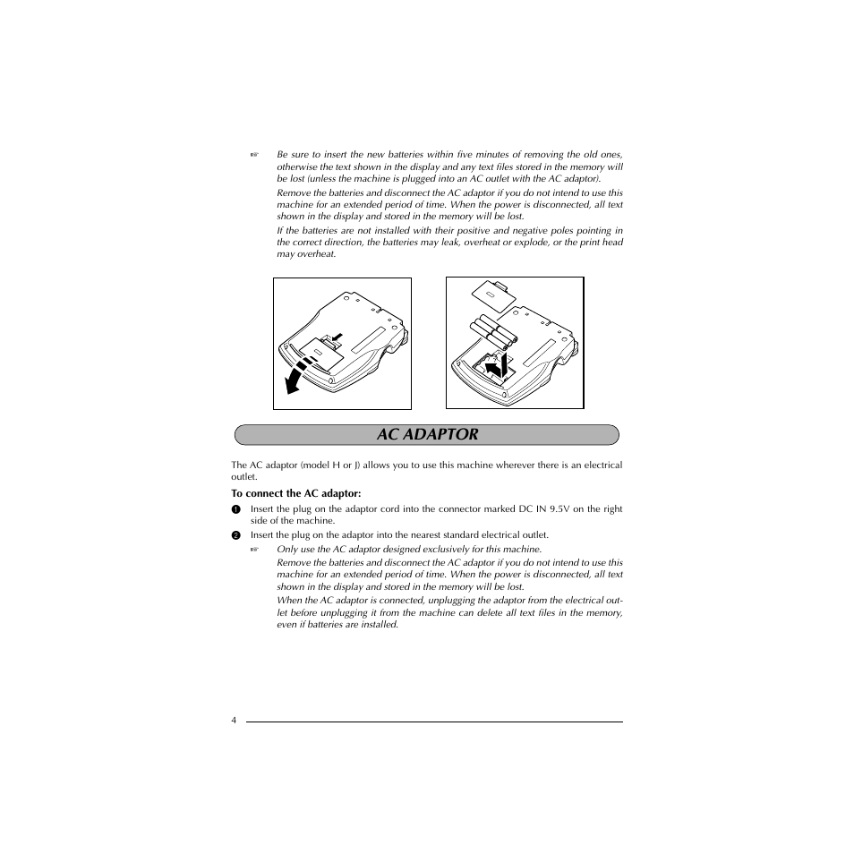 Ac adaptor | Brother HL-1850 User Manual | Page 8 / 71