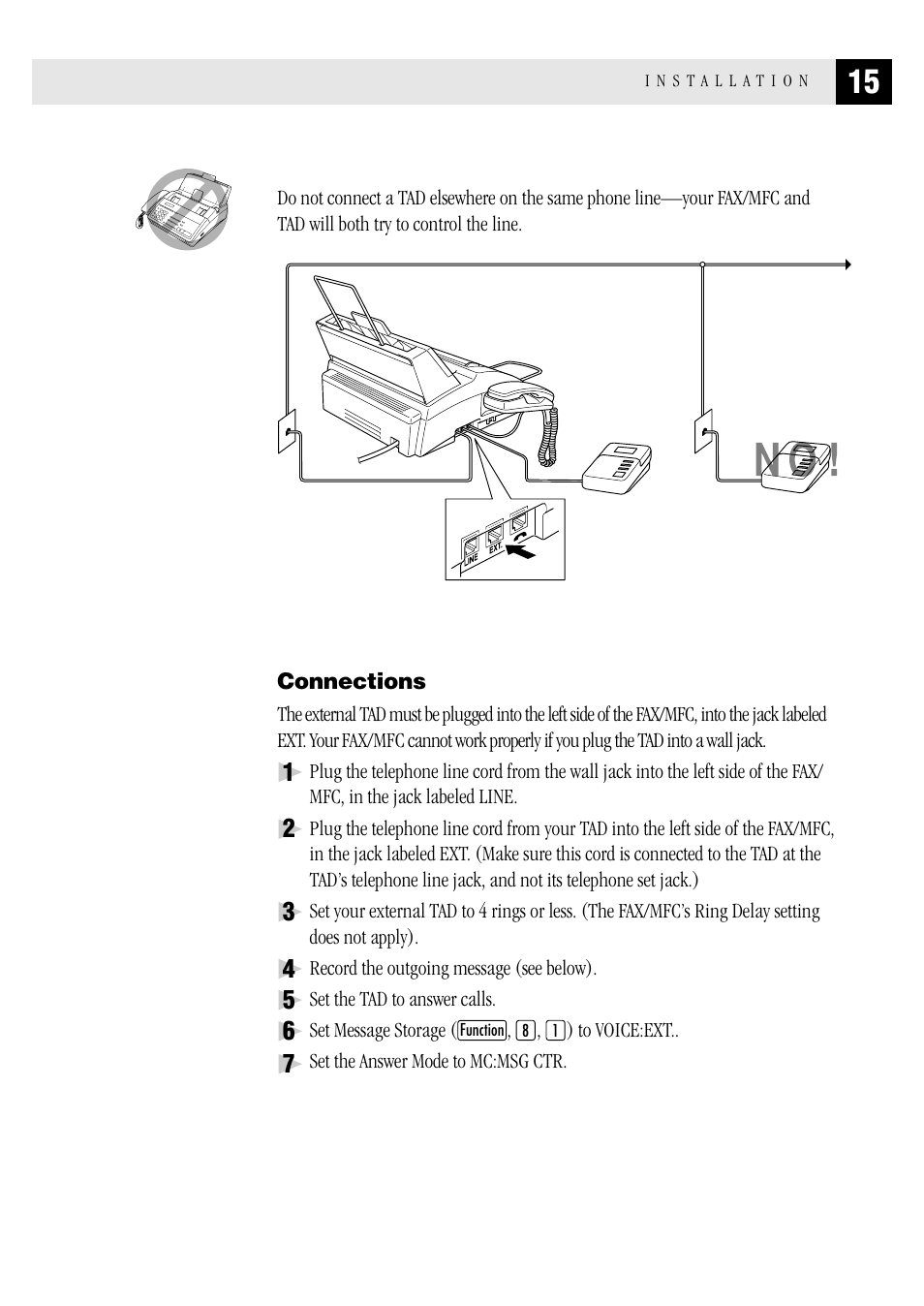 Connections | Brother MFC 1970MC User Manual | Page 23 / 136