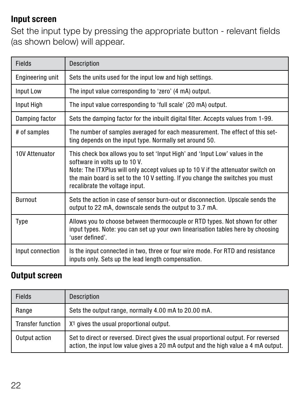 Output screen | Weidmuller ITX+ - Universal signal isolator / amplifier User Manual | Page 22 / 64