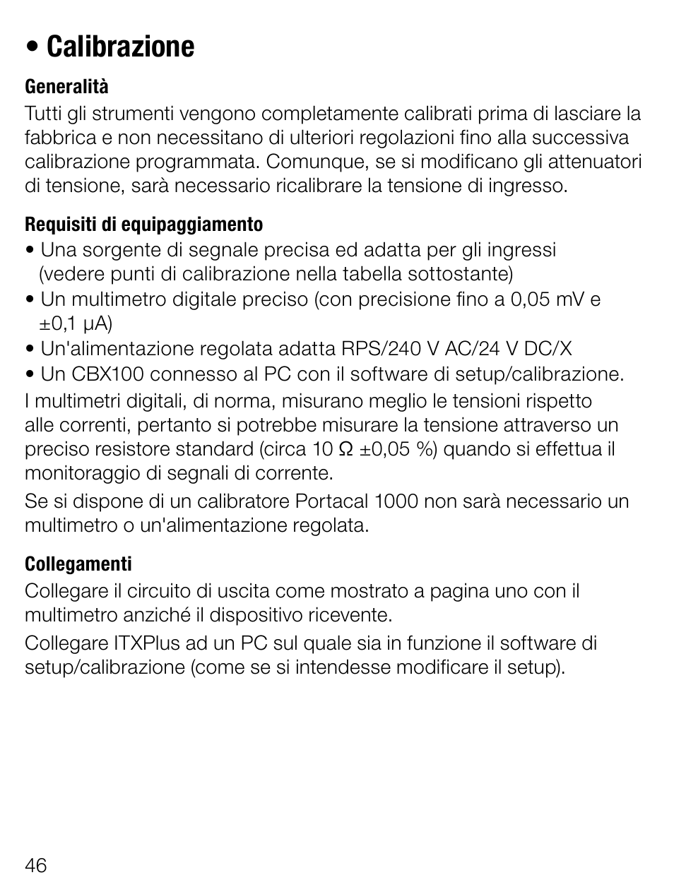 Calibrazione | Weidmuller ITX+ - Universal signal isolator / amplifier User Manual | Page 46 / 64
