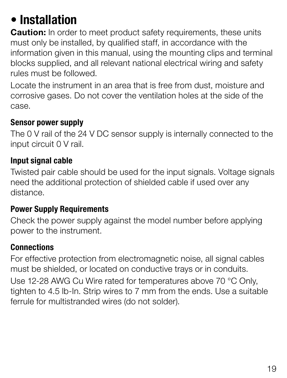 Installation | Weidmuller PMX420SERIES - Display instrument for control panel User Manual | Page 19 / 68