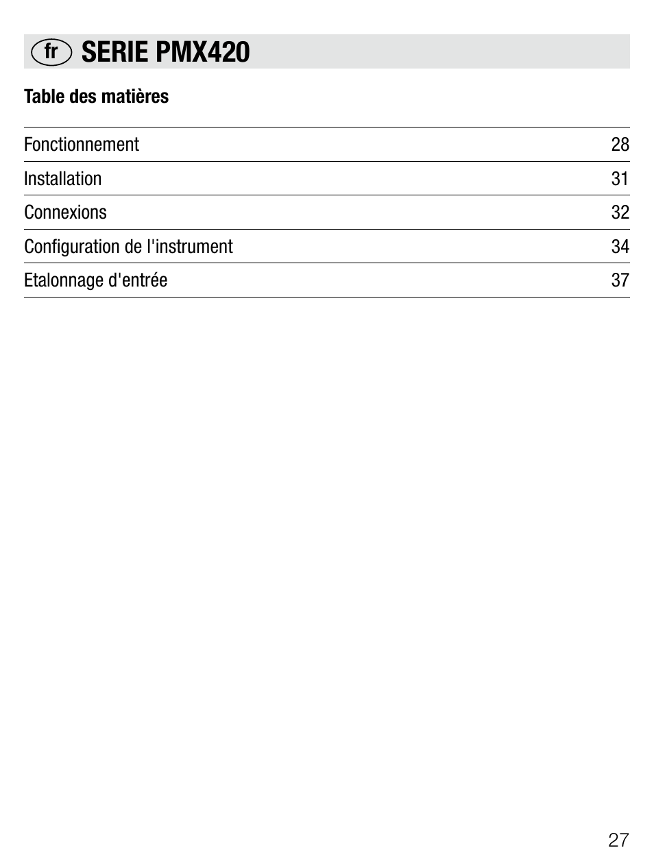 Seriepmx420 | Weidmuller PMX420SERIES - Display instrument for control panel User Manual | Page 27 / 68